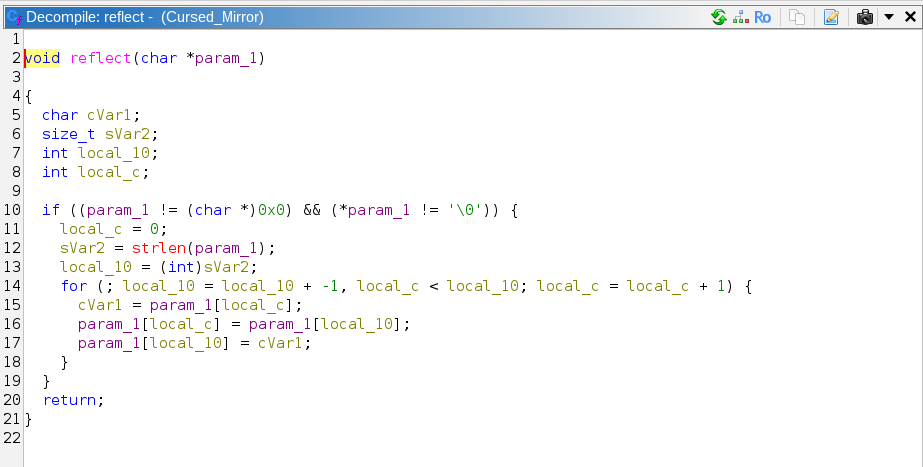 Ghidra: reflect function Image