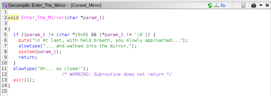 Ghidra: system function Image